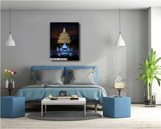 U.S. Capitol Wall Art - Premium Capitol Canvas Print | Washington DC Decor