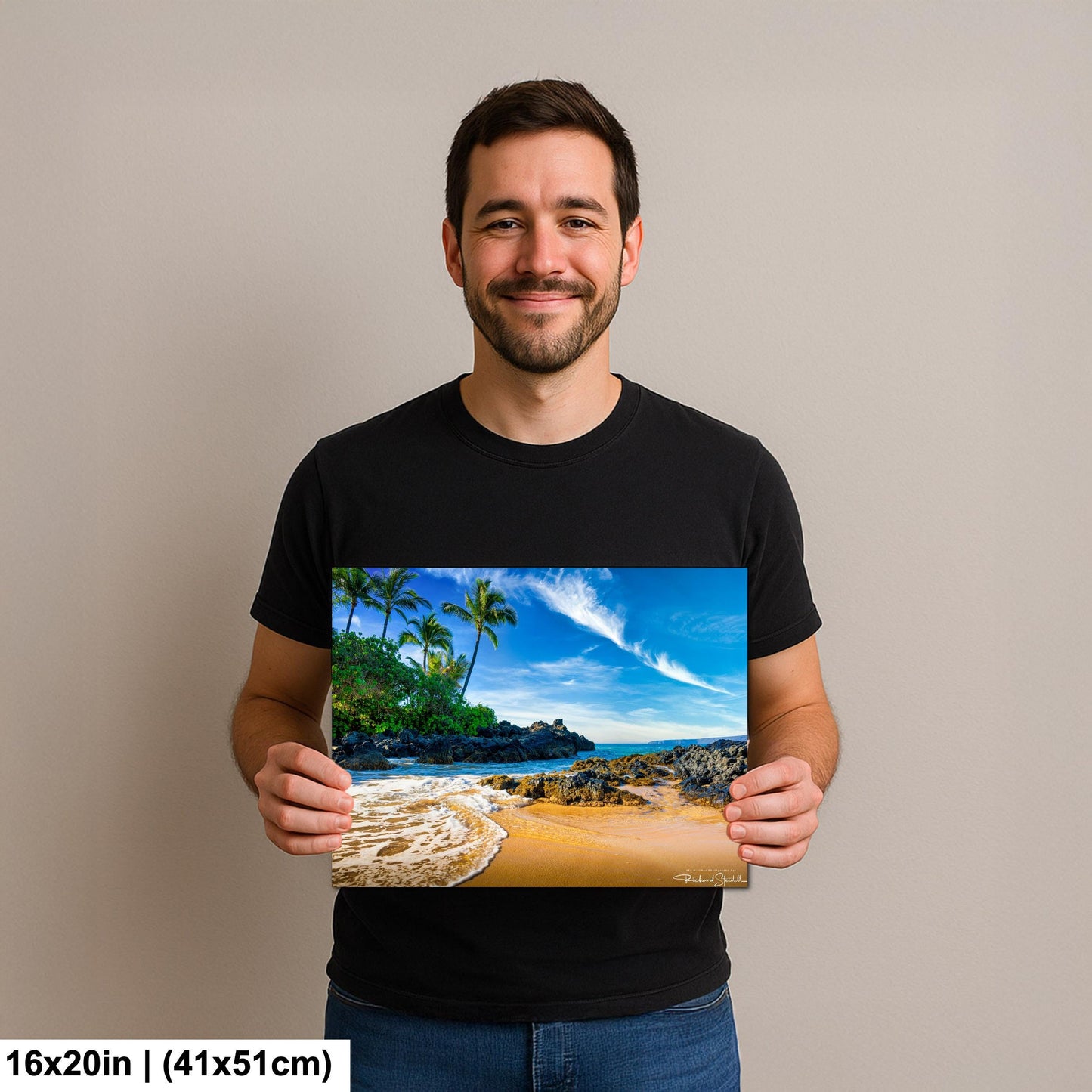 Maui Secret Beach Photo Print - Sunrise Ocean Wall Art on Premium Paper