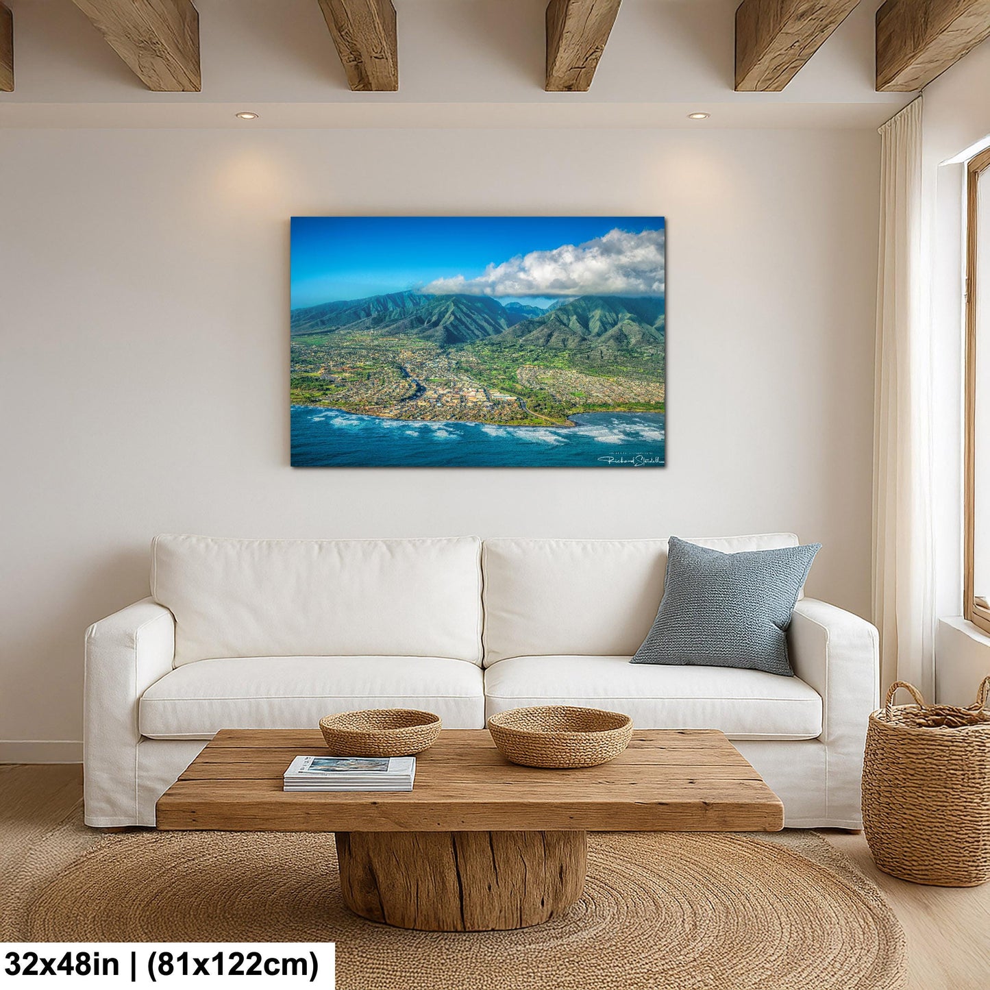 Maui Island Wall Art – Hawaii Landscape Art Coastal Home Decor Canvas Print