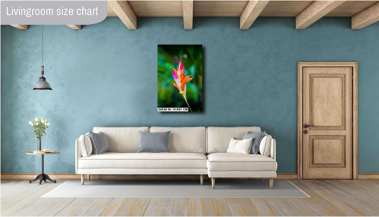 Heliconia Flower Wall Art - Tropical Flower Art | Vibrant Acrylic Prints