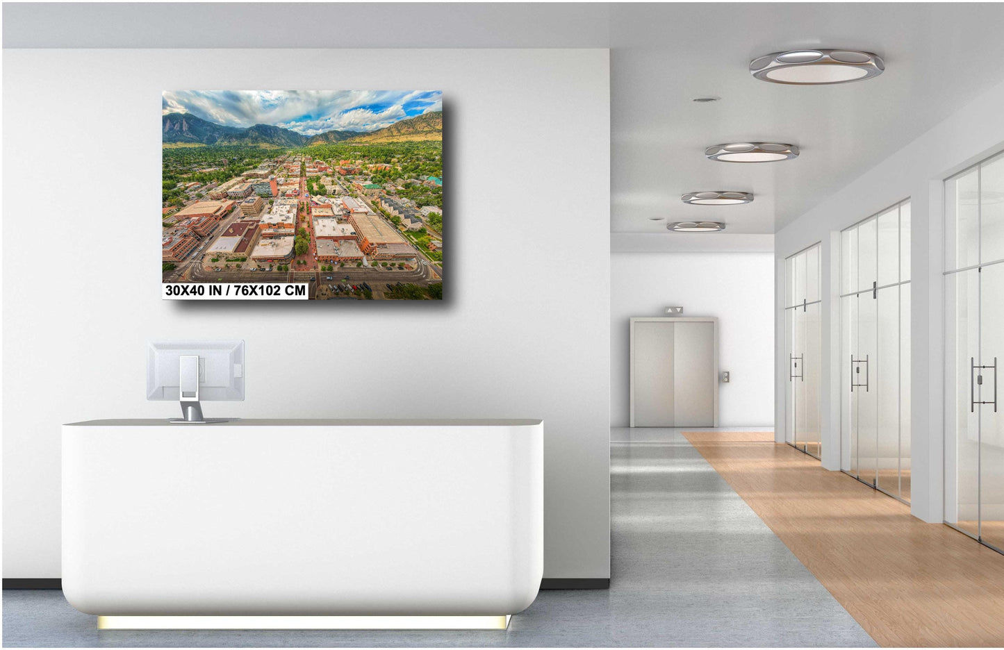 Boulder Wall Art – Pearl Street Artwork | Flatirons Mountain Art Canvas Print
