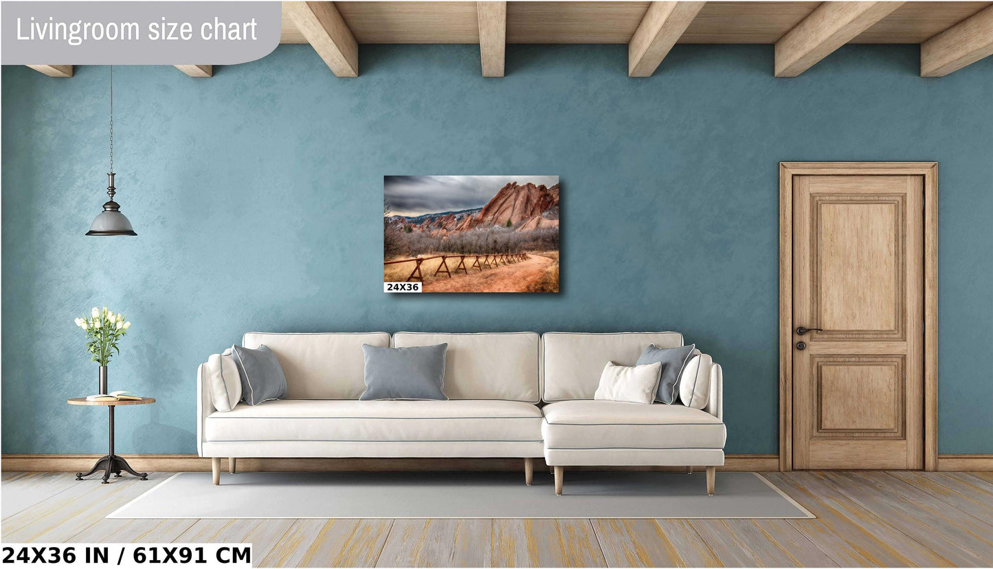 Colorado Rocks Wall Art Canvas Print - Denver Landscape Photo Metal Print Home Decor
