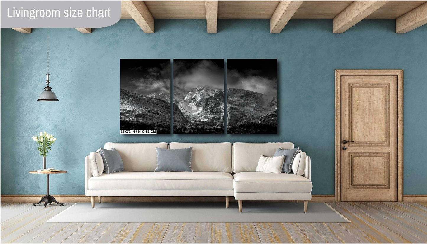 Rocky Mountain Wall Art - Vibrant Mountain Landscape Print | Ready to Hang Canvas