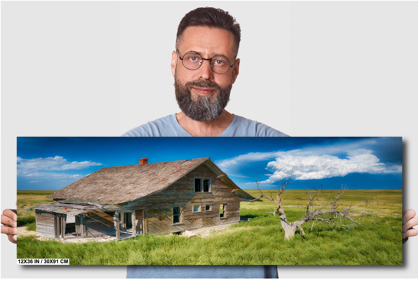 Abandoned Farmhouse Print - Rustic Barn Decor | Ready To Hang Canvas Wall Art