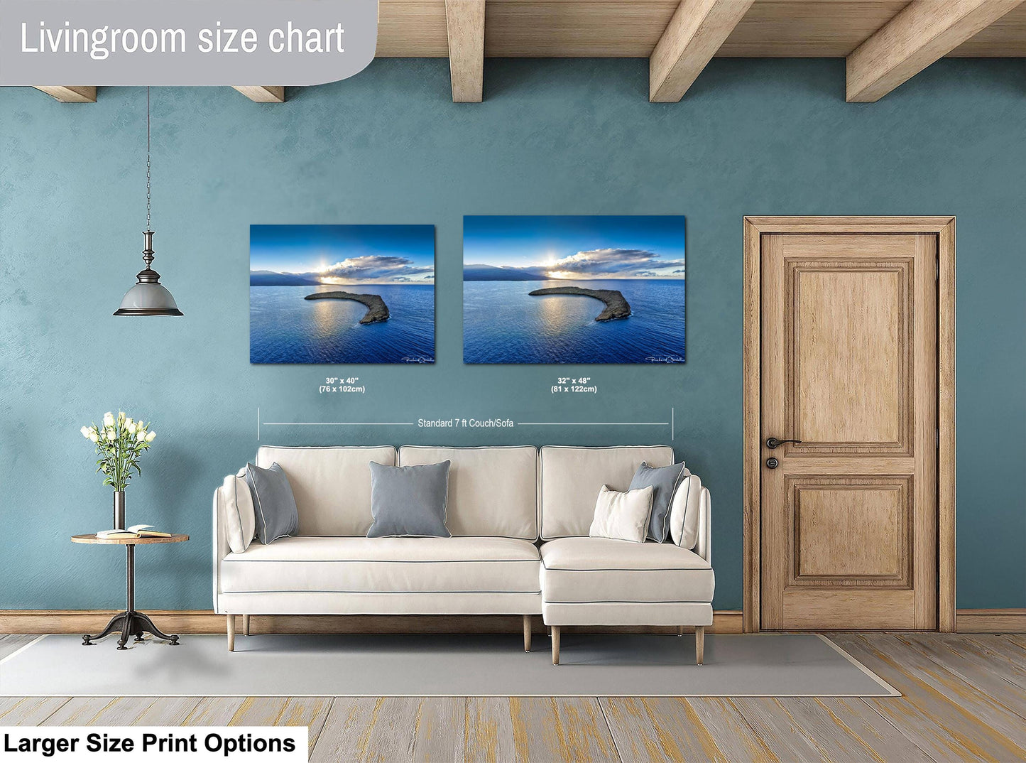 Hawaii Wall Art Print: Molokini Crater Sunrise - Coastal Landscape