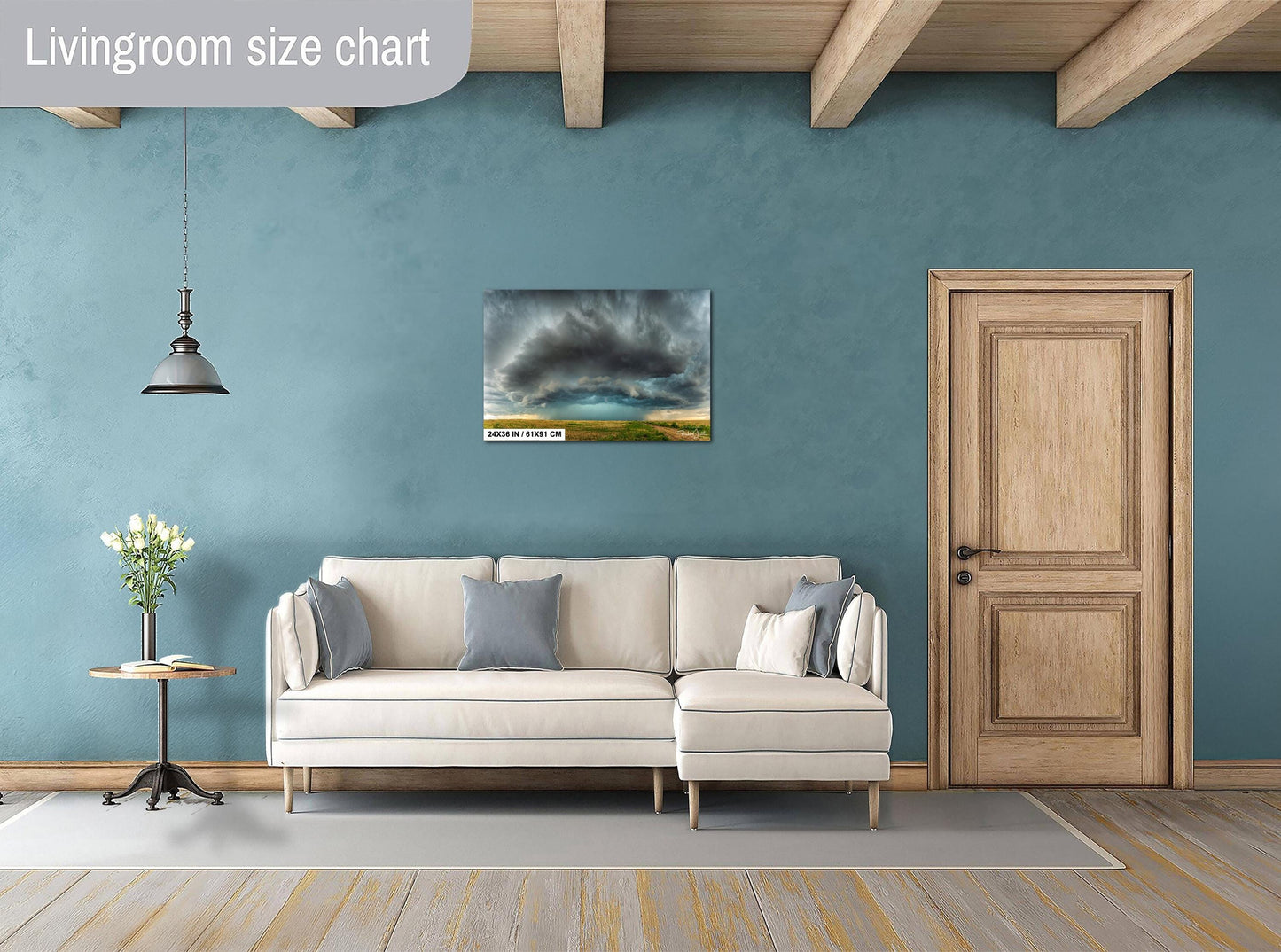 Supercell Storm Wall Art - Dramatic Storm Landscape Print | Ready To Hang Canvas