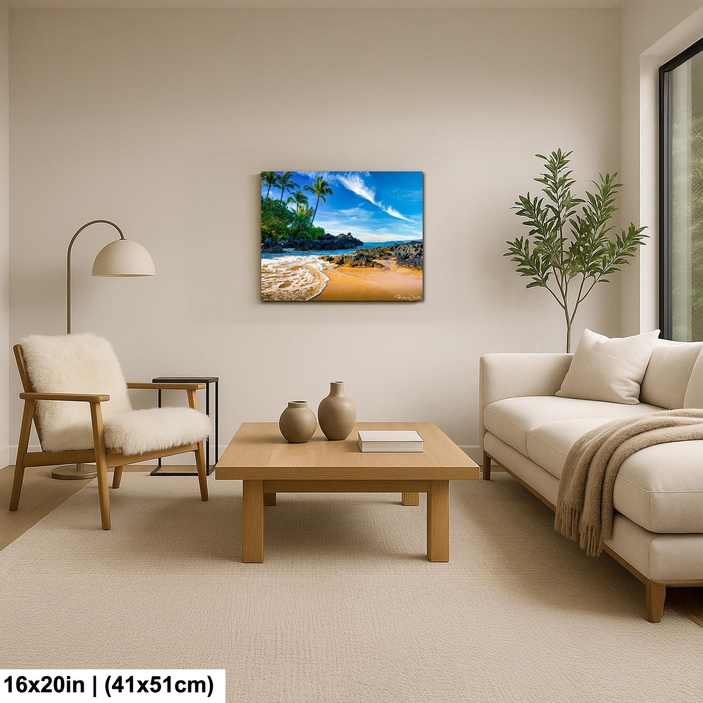 Maui Secret Beach Photo Print - Sunrise Ocean Wall Art on Premium Paper