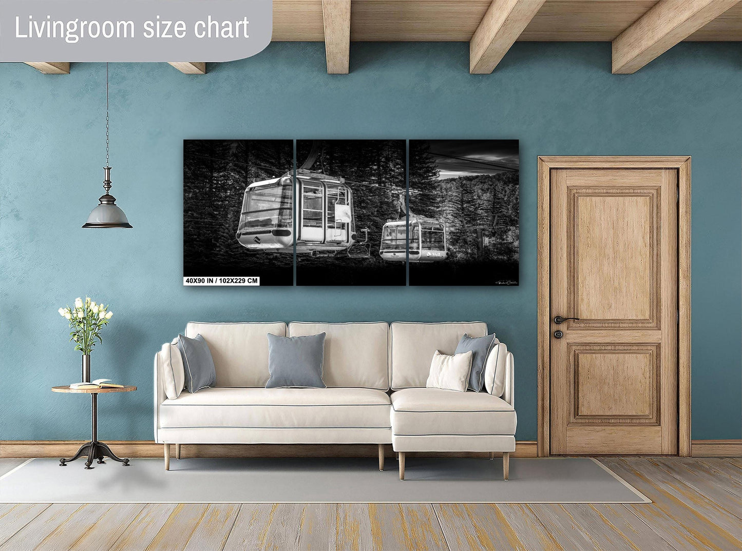 Vail Ski Lift Art – Black and White Print | Canvas, Metal & Acrylic Wall Decor