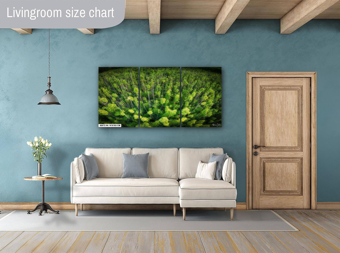 Bamboo Forest Wall Art - Nature Wall Decor | Botanical Canvas Print, Acrylic & Metal