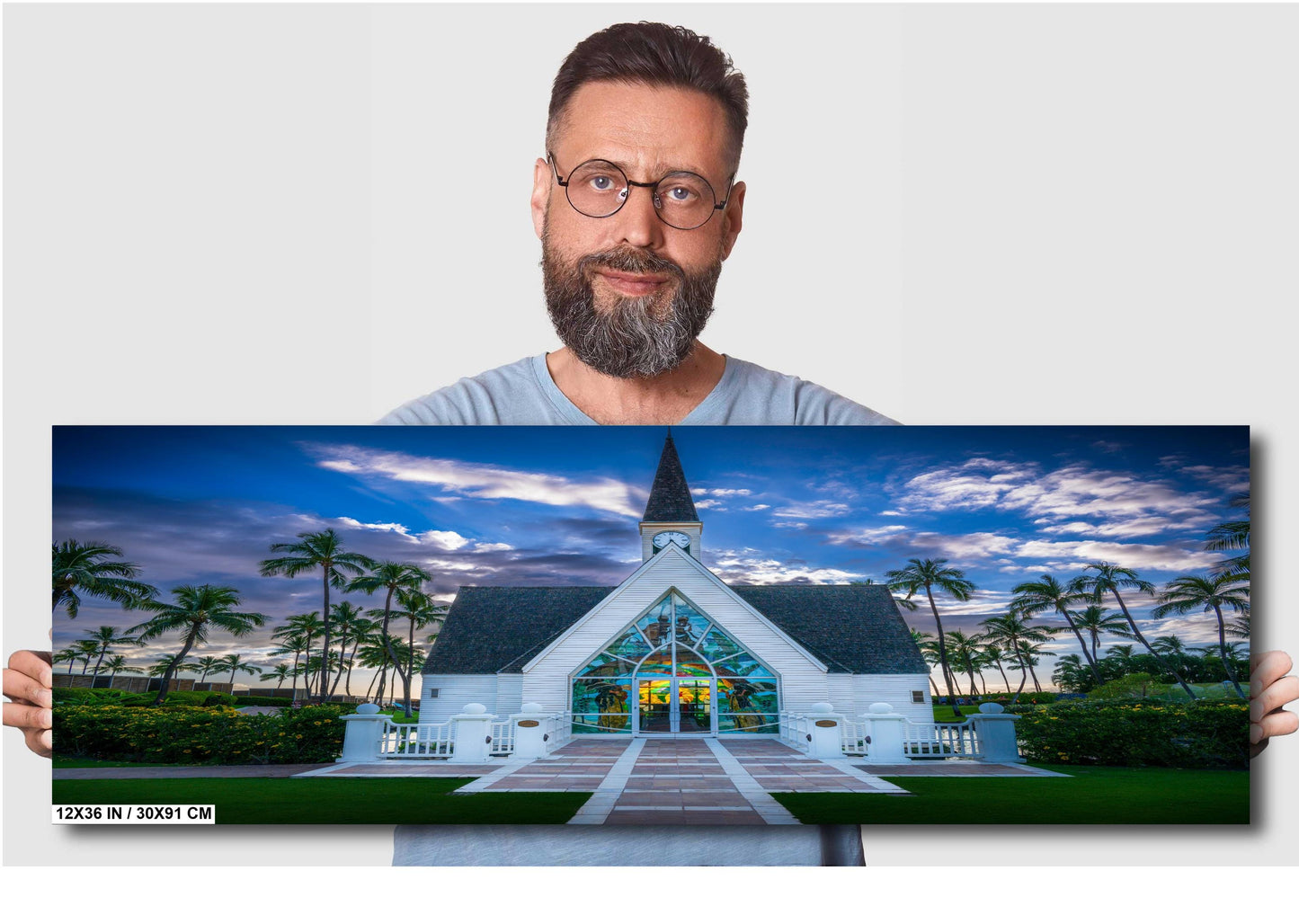 Wailea Chapel Wall Art - Maui Canvas Print | Metal & Acrylic Tropical Sunset Decor