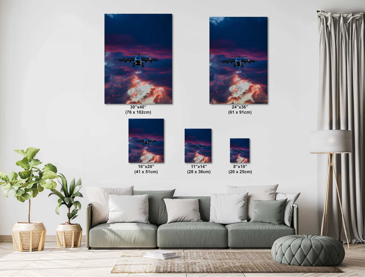 Air Tanker Wall Art – Large Firefighter Decor | Aviation Canvas Print Gift