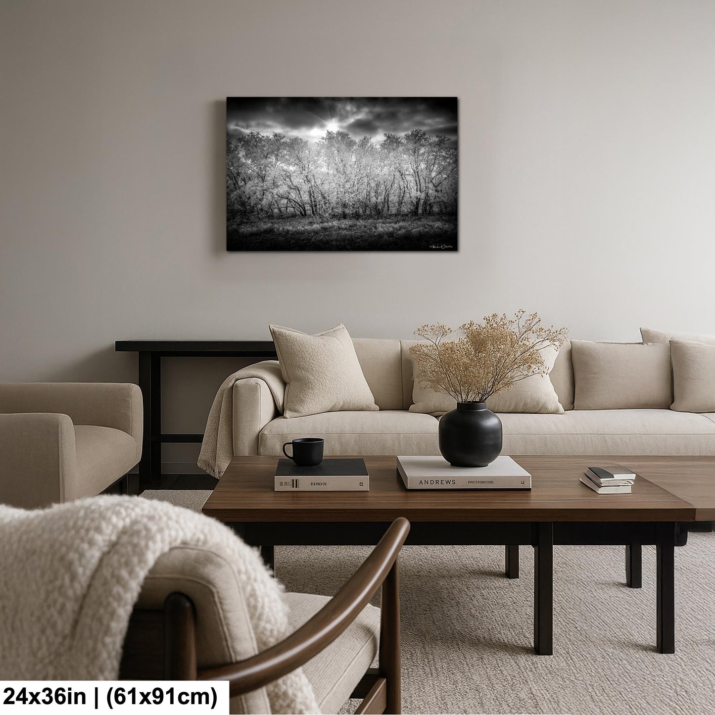 Rocky Mountain Landscape Print: Winter Nature Scene (Canvas or Metal)