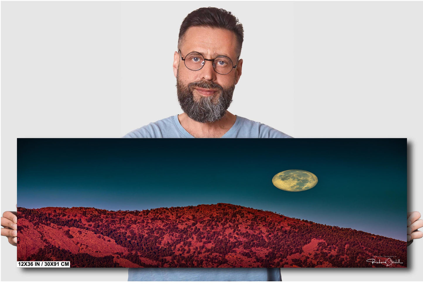 Boulder Flatirons Wall Art – Full Moon Sunrise Print | Colorado Mountain Decor