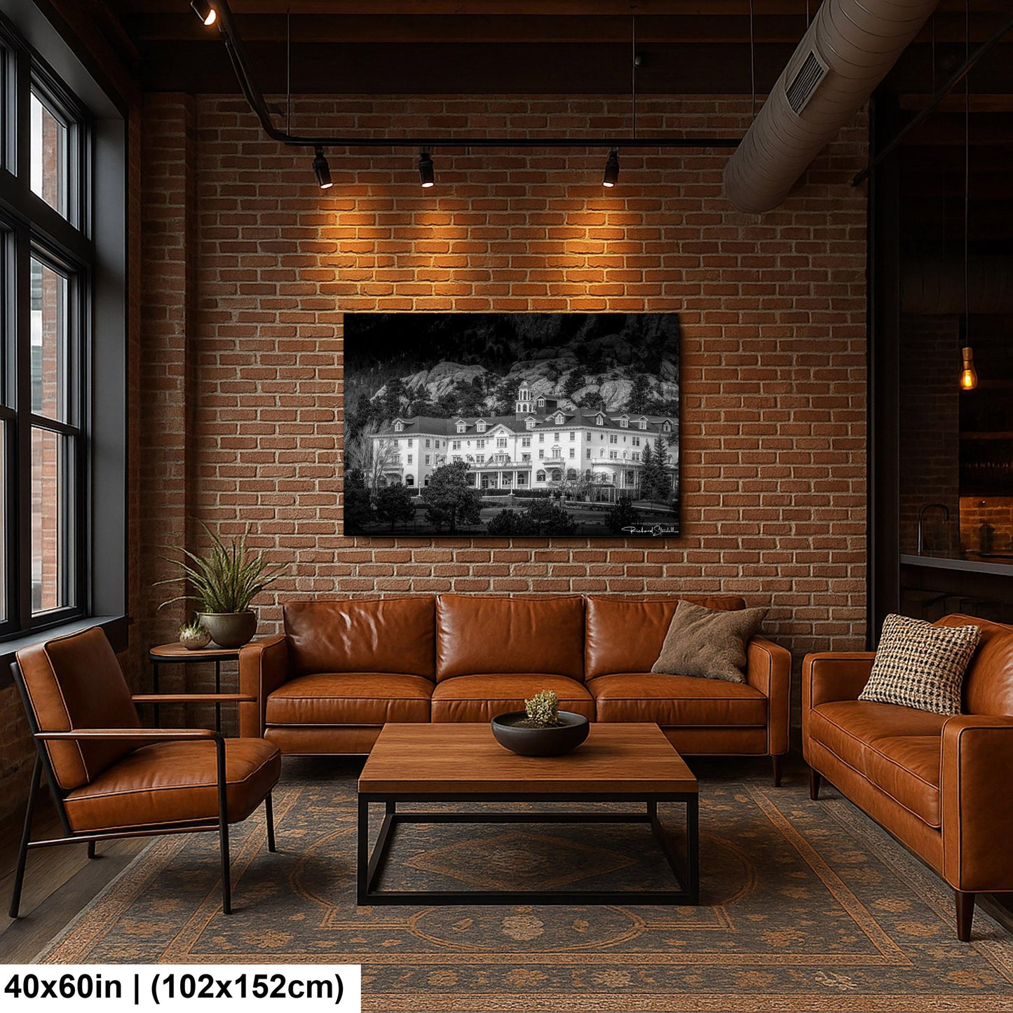 Stanley Hotel Art Print - Iconic Estes Park Wall Art | Black & White Rocky Mountains