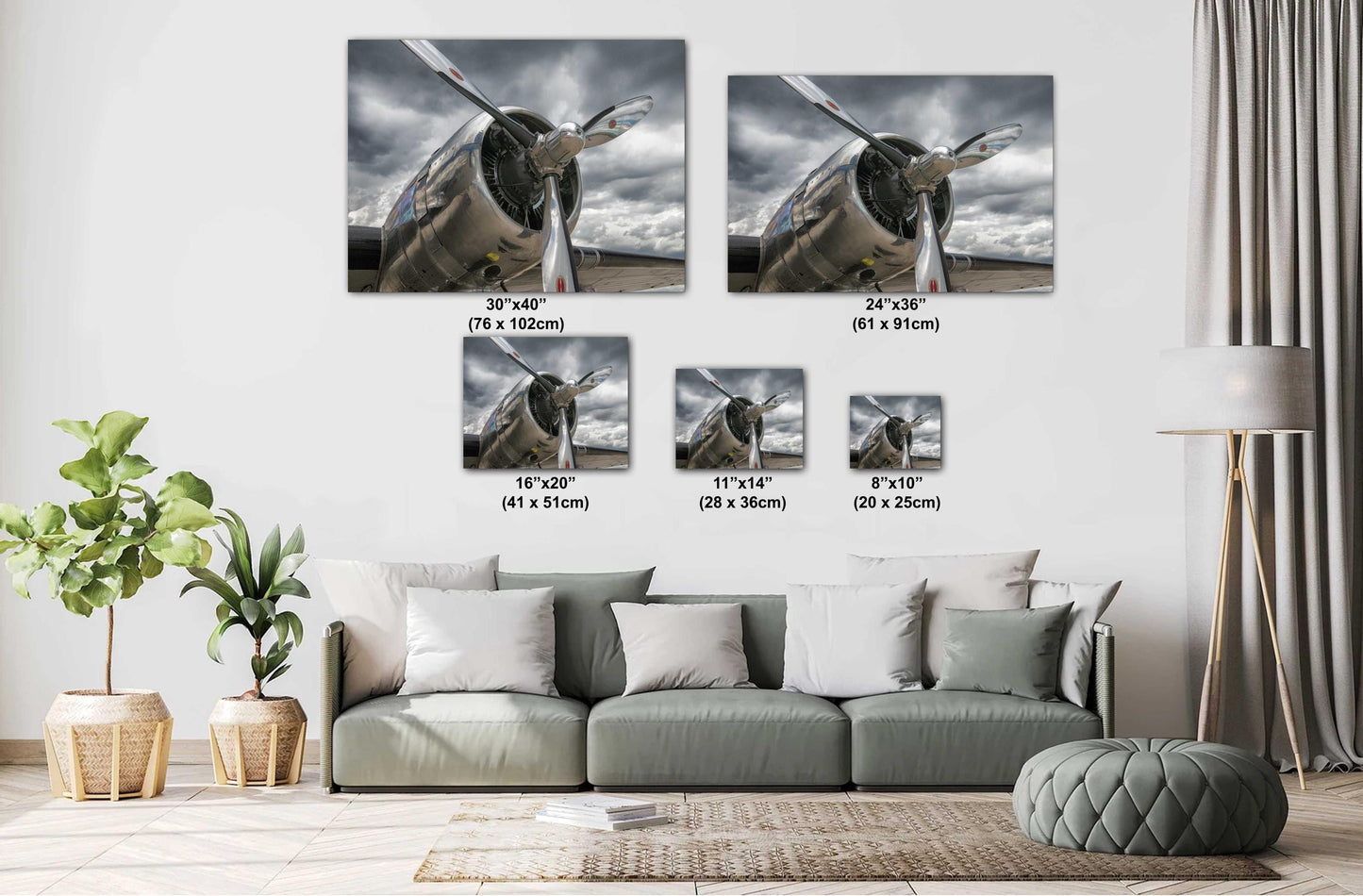 DC3 Plane Wall Art - Vintage Airplane Decor | Ready to Hang Canvas Print