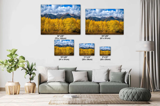 Colorado Autumn Wall Art – Vibrant Fall Foliage Decor | Mountain Landscape Print