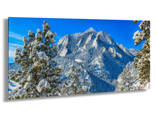 Boulder Flatirons Canvas Print - Panorama Mountain Wall Art | Ready to Hang Decor