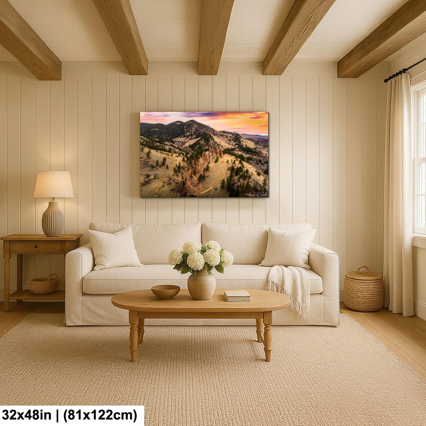 Boulder Sunrise Canvas - Mountain Wall Art | Ready to Hang Vivid Color Print