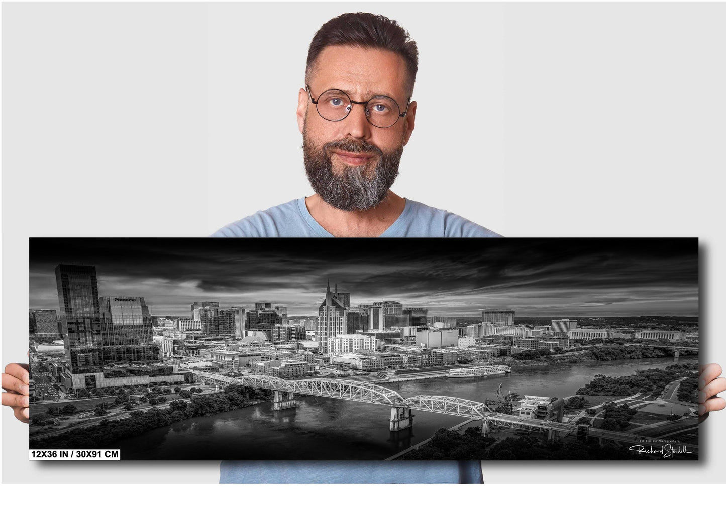 Nashville Skyline Print - Cityscape Wall Art | Modern Home Decor Gift for Nashville Lovers