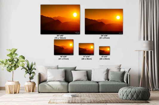 Colorado Sunset Wall Art - Mountain Landscape Decor | Ready to Hang Canvas Print