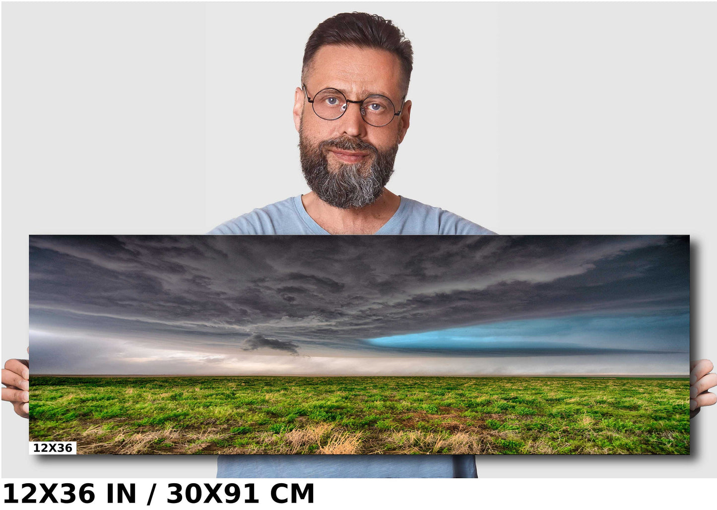 Thunderstorm Wall Art - Moody Storm Decor | Rustic Storm Print Canvas