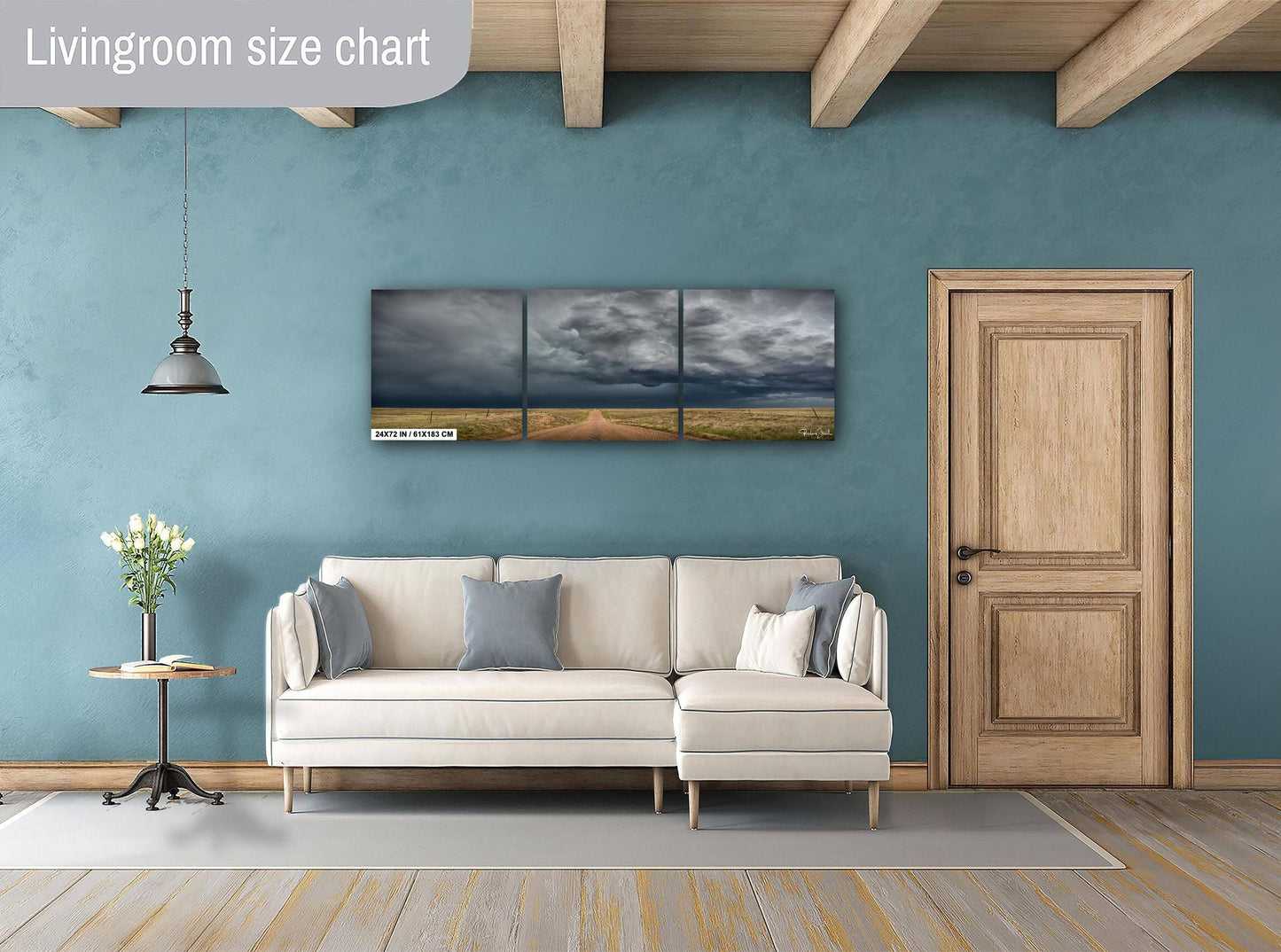 Stormy Supercell Wall Art - Dramatic Storm Print on Metal or Canvas | Nature Photography Gift