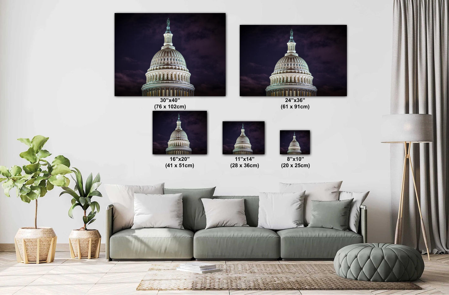 U.S. Capitol Wall Art – Washington D.C. Decor | Ready to Hang Canvas & Metal Print