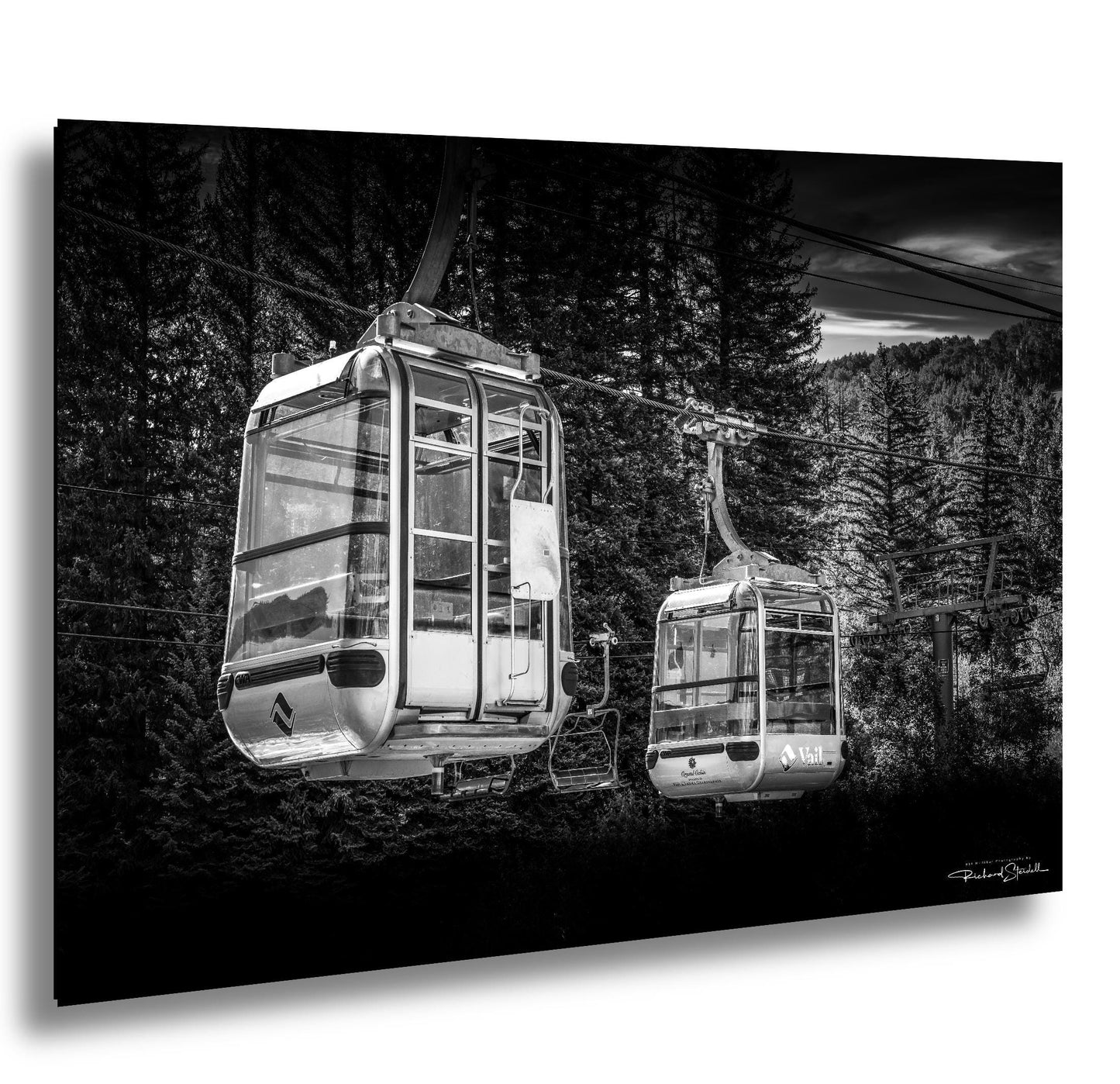 Vail Ski Lift Art – Black and White Print | Canvas, Metal & Acrylic Wall Decor