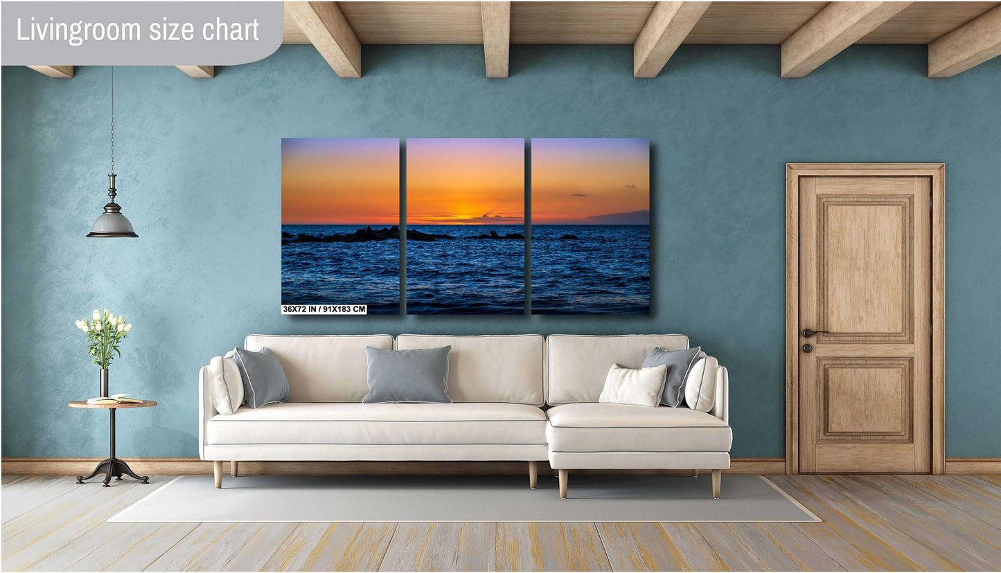Maui Sunset Photo Print - Tropical Ocean Landscape | Hawaii Beach Wall Decor