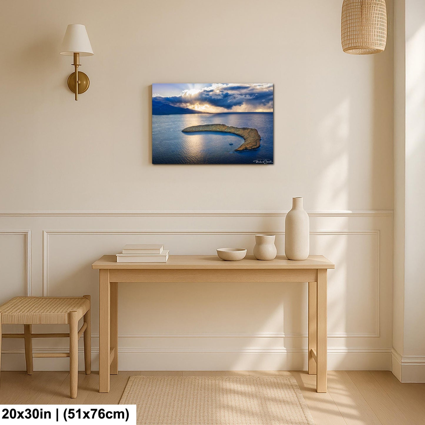Hawaii Wall Art Print: Molokini Crater Sunrise - Coastal Landscape