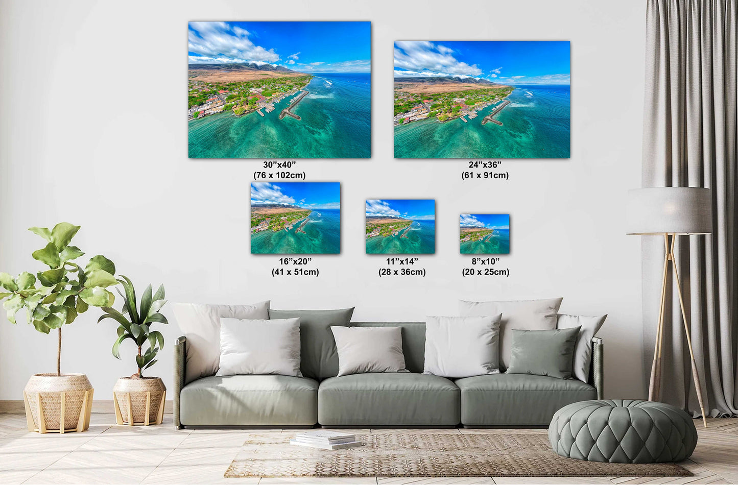 Lahaina Harbor Wall Art - Maui Photo Print | Hawaii Wall Decor, Ready To Hang Canvas