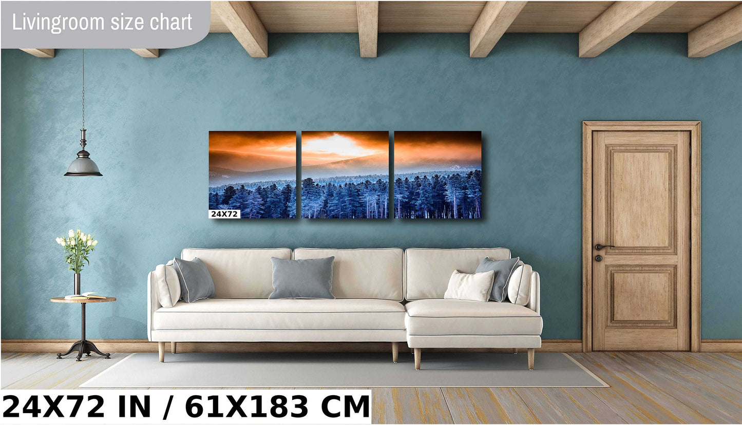 Mountain Sunrise Wall Art - Scenic Nature Landscape Decor | Ready to Hang Canvas