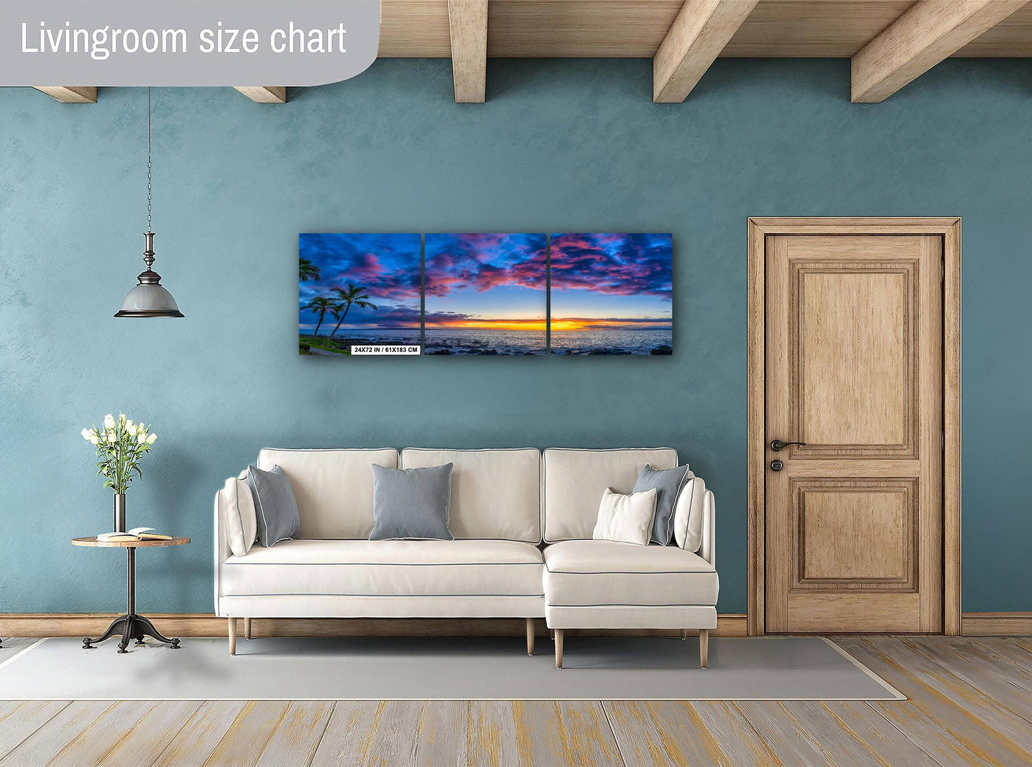 Maui Sunset Photo Print - Hawaii Wall Art | Palm Trees Canvas | Tropical Beach Decor