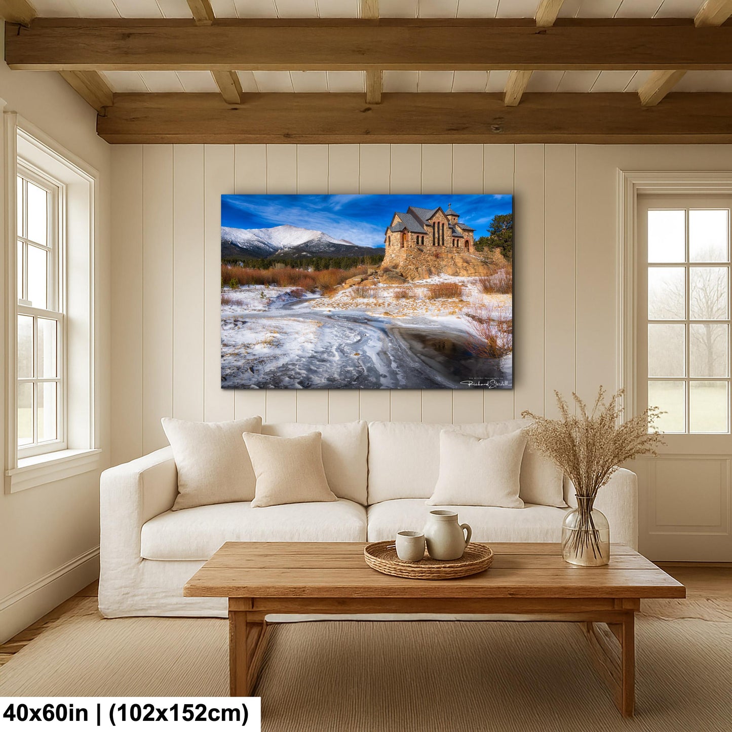 Rocky Mountain Chapel Print: Colorado Nature Wall Art (Canvas, Metal or Paper)