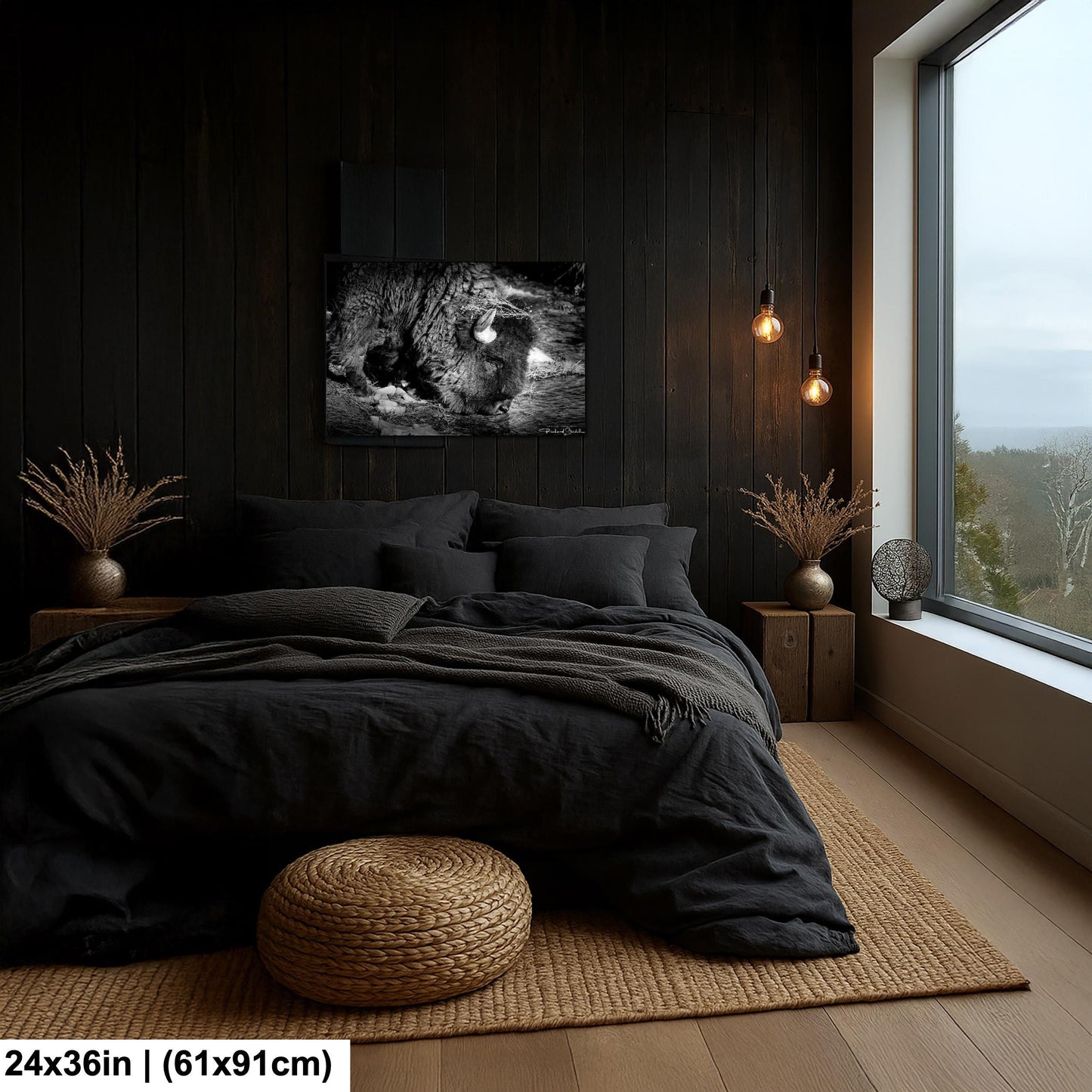 Buffalo Wall Art: Rustic Wildlife Photography - Ready to Hang