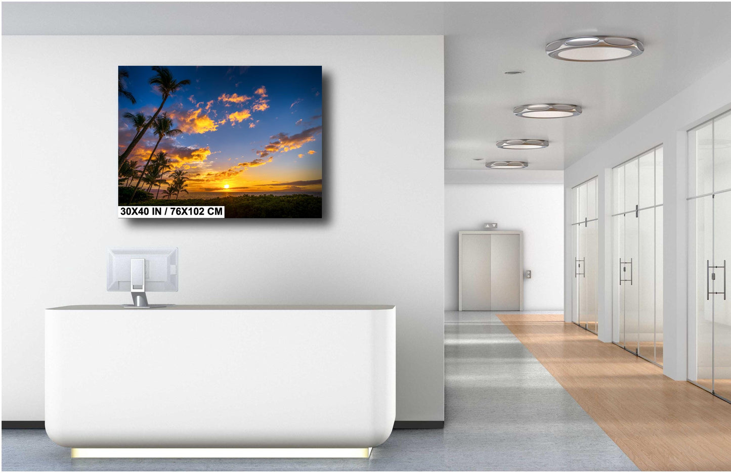 Maui Sunset Canvas Print - Hawaiian Wall Art | Tropical Beach Sunrise Decor