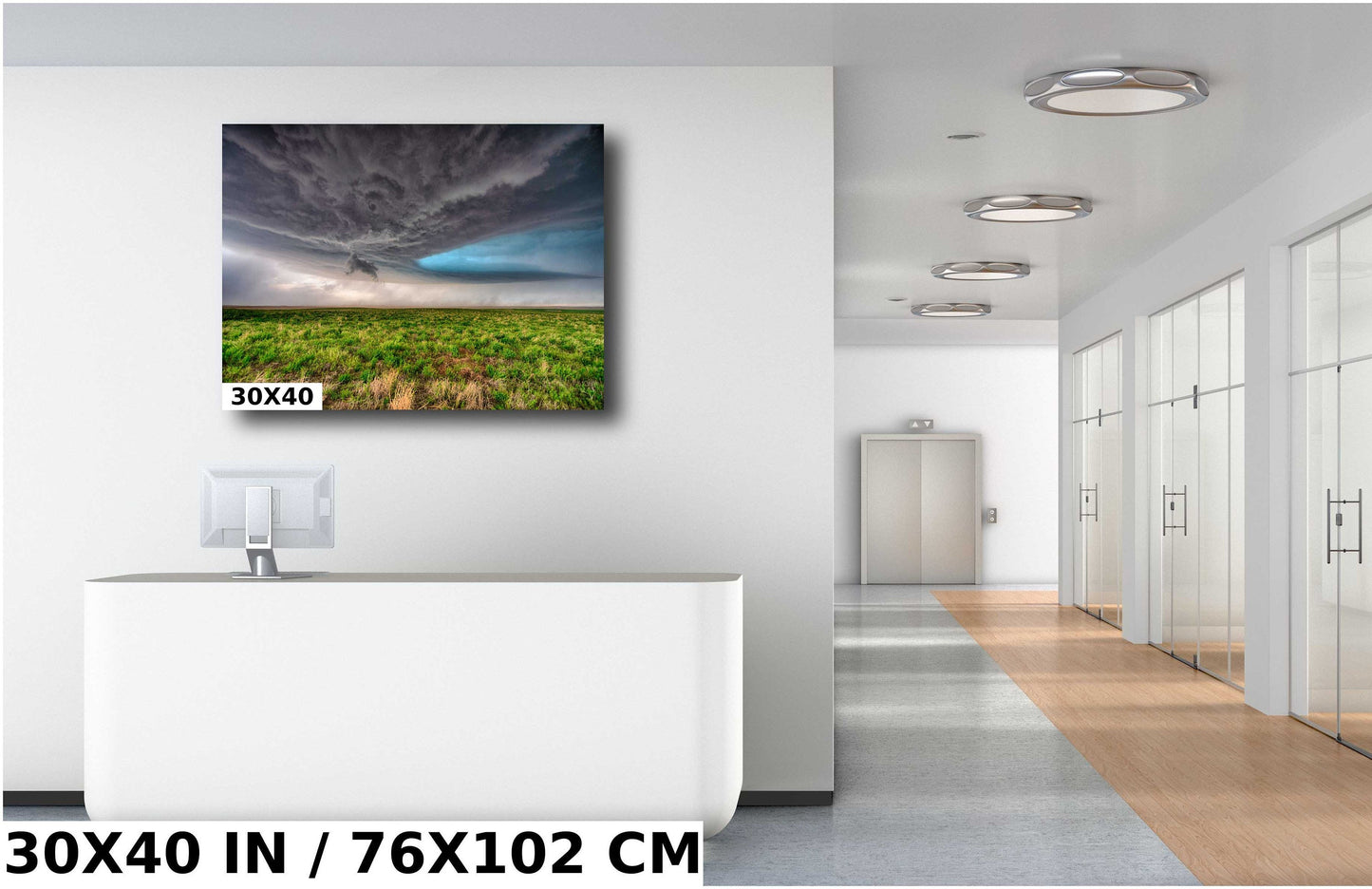 Thunderstorm Wall Art - Moody Storm Decor | Rustic Storm Print Canvas