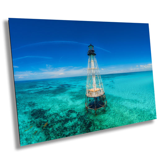 Alligator Reef Lighthouse Wall Art - Coastal Canvas Print | Nautical Home Decor