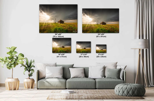 Storm Landscape Wall Art – Rustic Farmhouse Decor | Colorado Thunderstorm Canvas Print