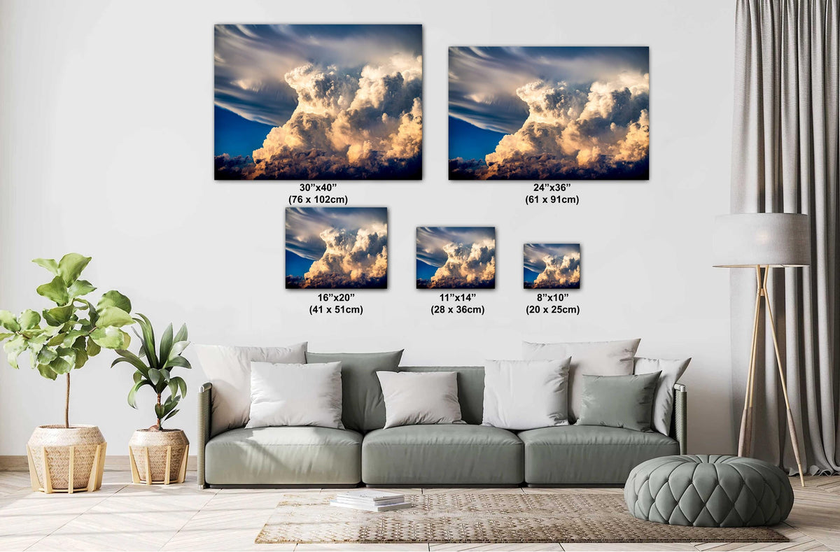 Thunderstorm Photo Print, Dramatic Storm Wall Art, Colorado Nature Canvas