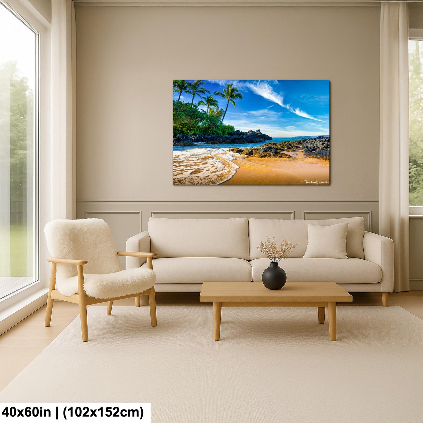 Maui Secret Beach Photo Print - Sunrise Ocean Wall Art on Premium Paper