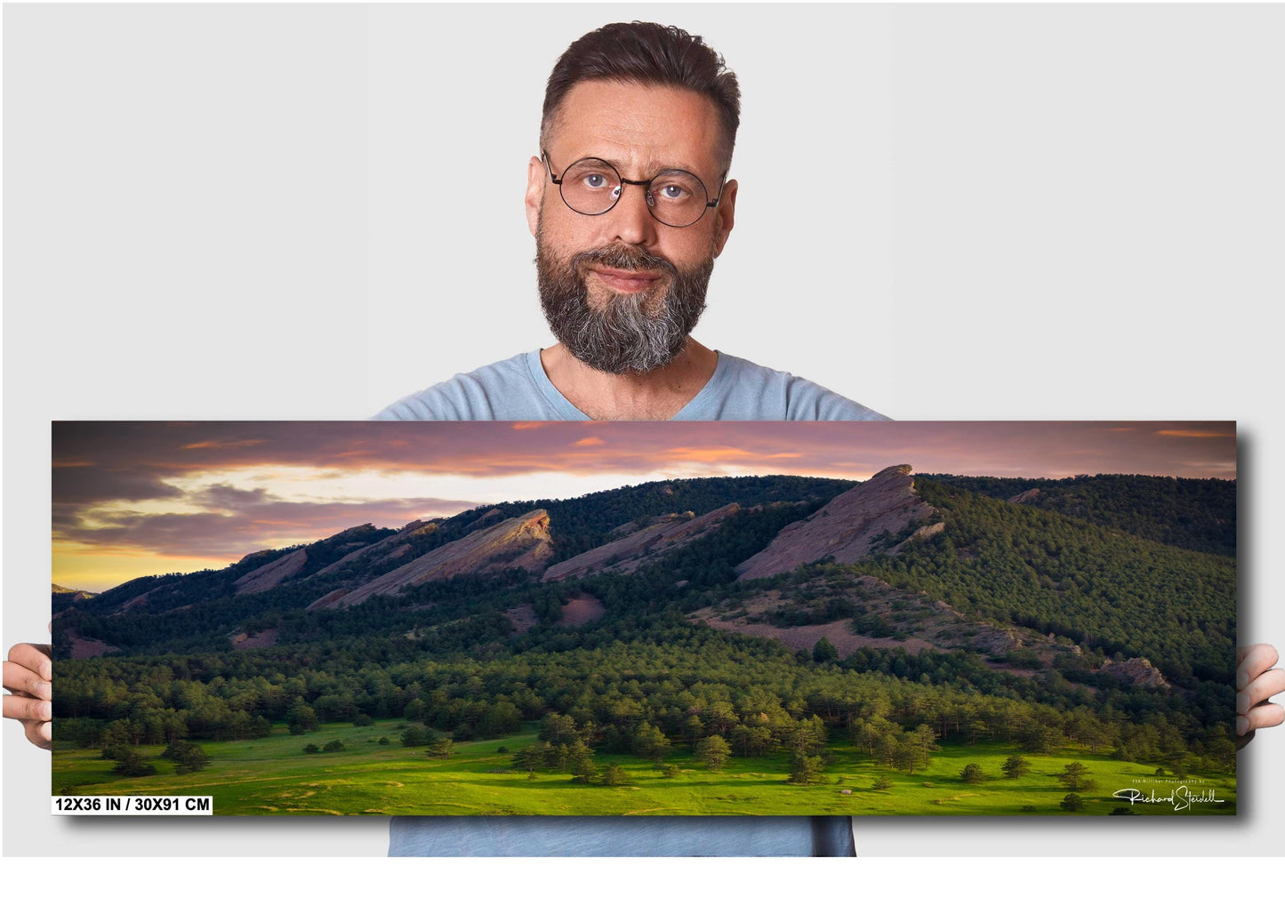 Boulder Flatirons Sunset - Colorado Wall Art | Mountain Sunset Print Canvas