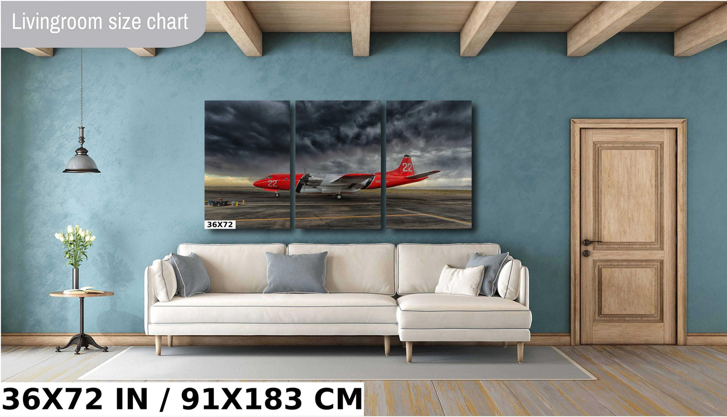 Wildland Air Tanker Art – Firefighting Wall Art | Smoke Jumper Aircraft Print