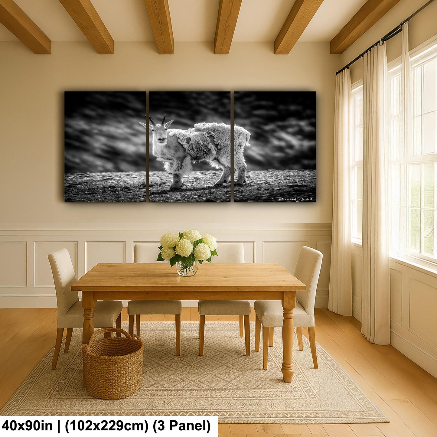 Mountain Goat Wall Art - Rustic Nature Decor | Ready to Hang Canvas Prints
