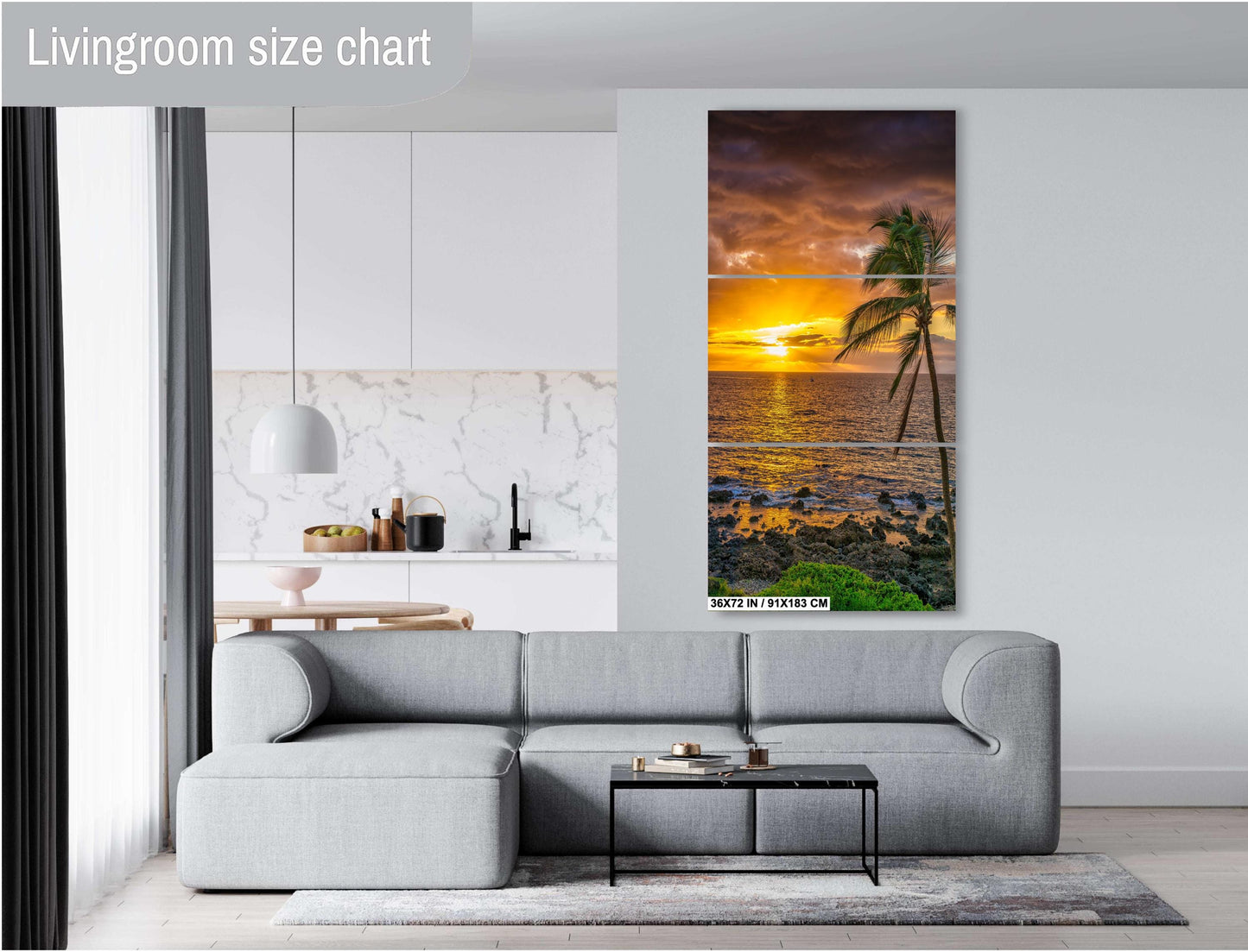 Maui Sunset Photo Print – Tropical Palm Tree Sunset Wall Art | Aluminum Metal Decor