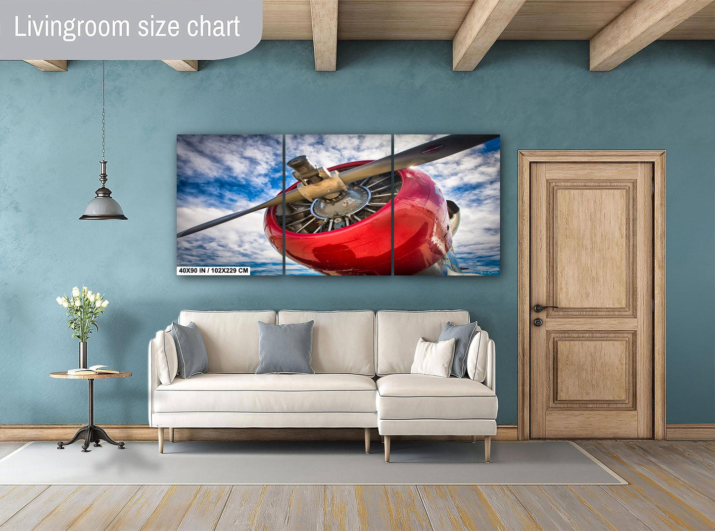 Vintage Airplane Canvas - DC-3 Military Aviation Art | Ready To Hang Canvas Print