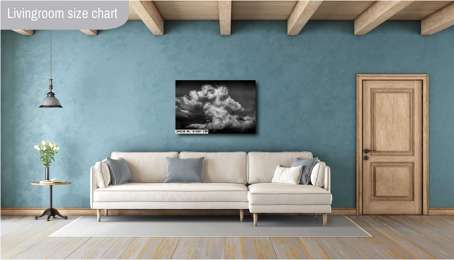 Storm Wall Art - Dramatic Storm Landscape Print | Moody Home Decor Canvas