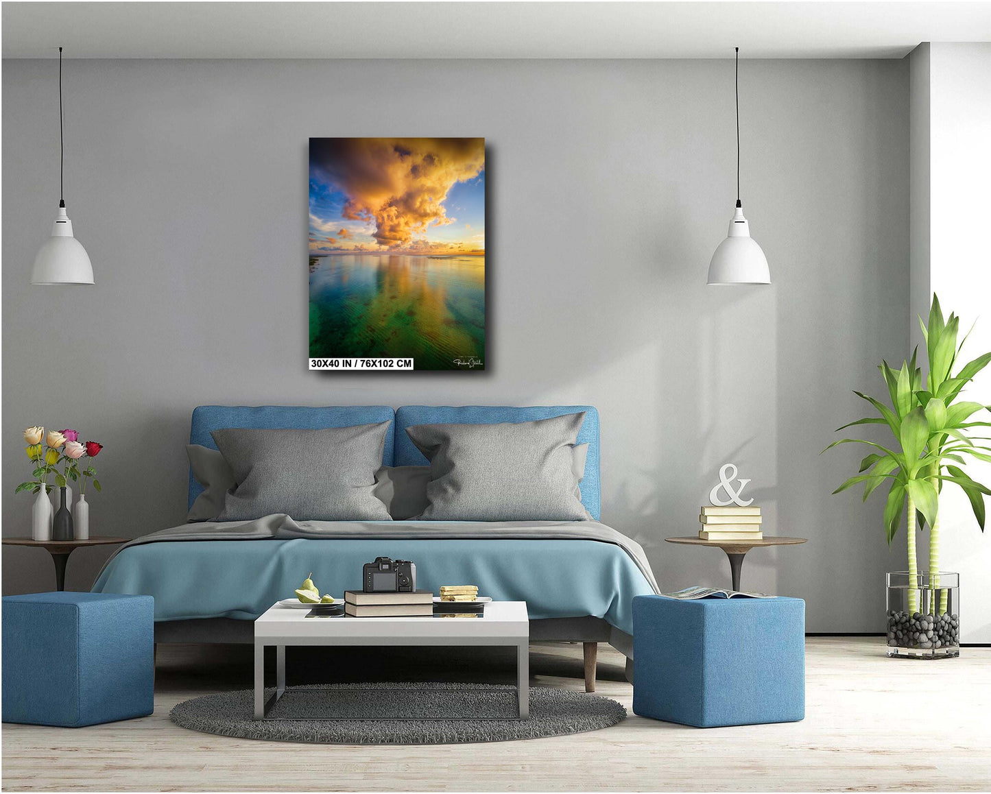 Florida Keys Wall Art – Tropical Seascape Decor | Sunset Ocean Print Canvas