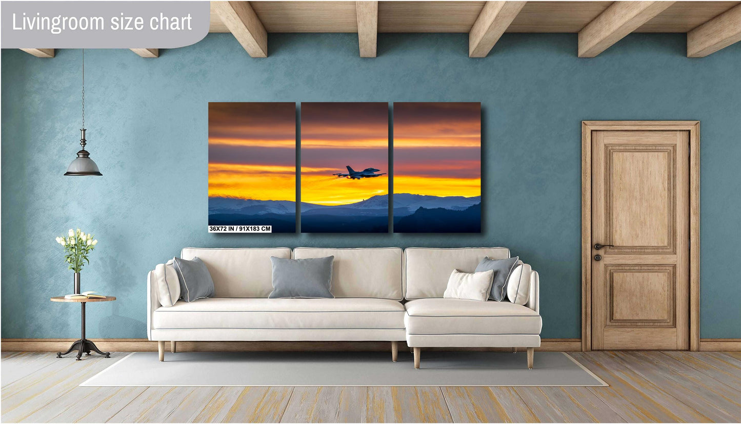 F-16 MIG Killer Wall Art – Fighter Jet Decor | Military Aircraft Canvas Print