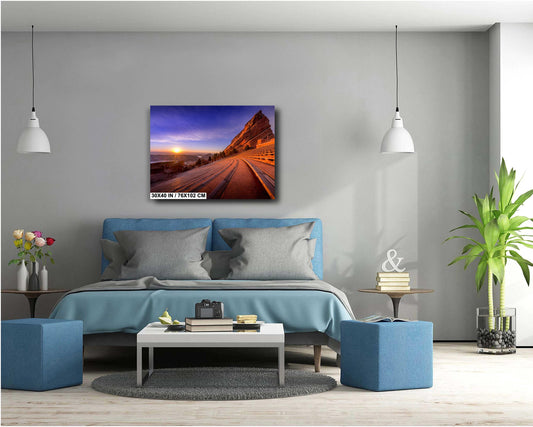 Red Rocks Landscape Print – Colorado Wall Art | Sunrise Canvas & Metal Photo